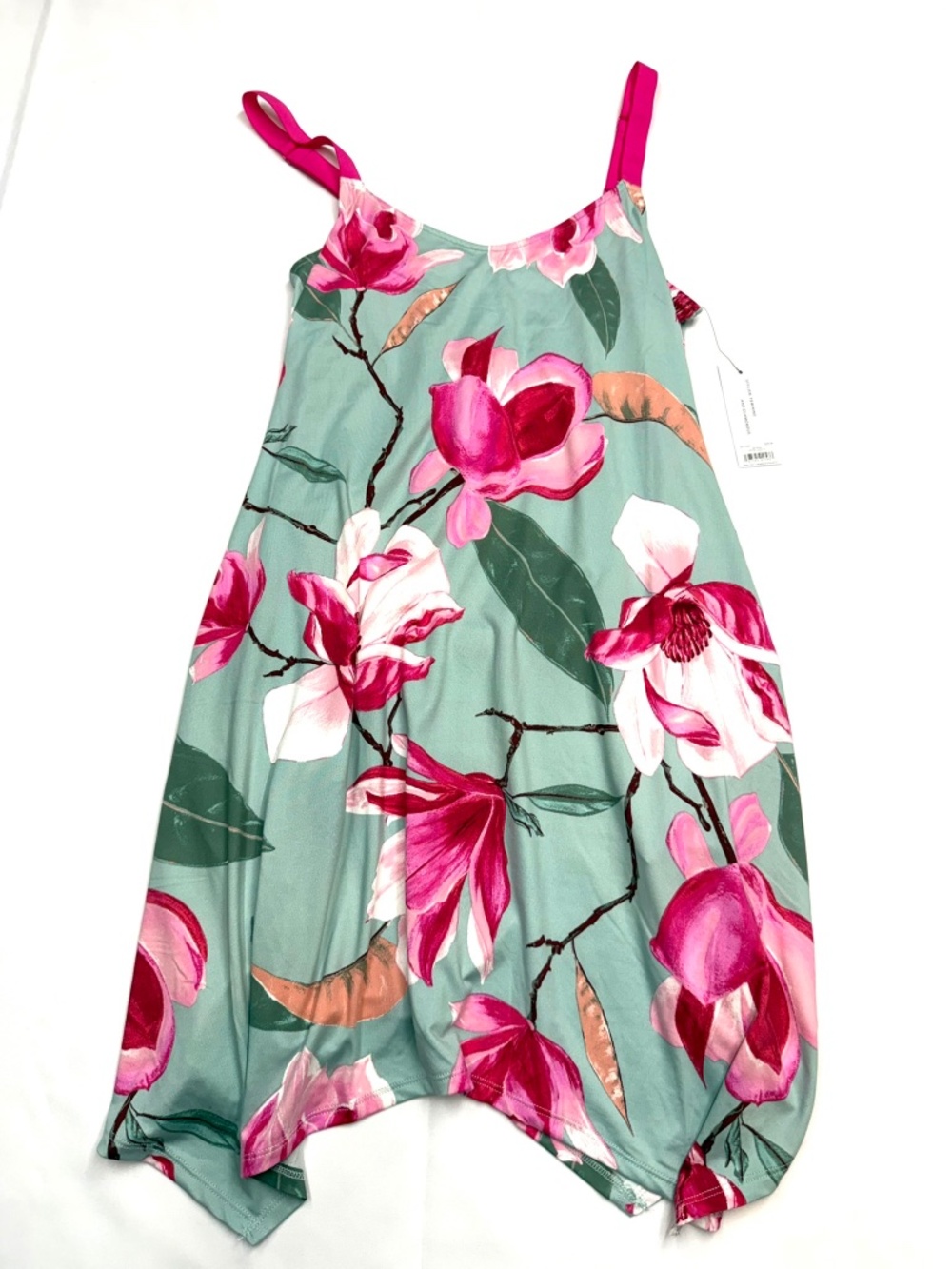 LILAC + LONDON $25 New Womens Medium Mint Green Pink Floral Tank Sleep Dress V16 - Picture 2 of 9